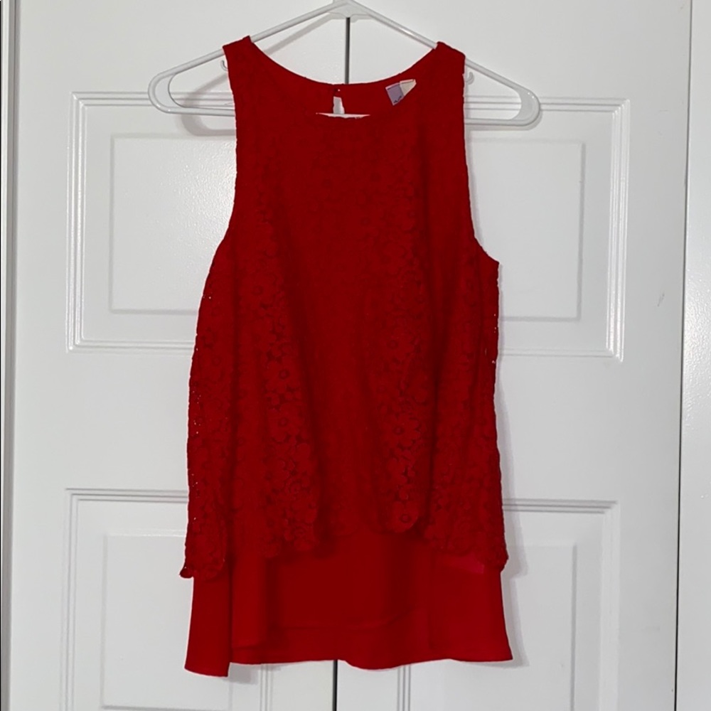 NEVER WORN W TAGS red tank blouse
